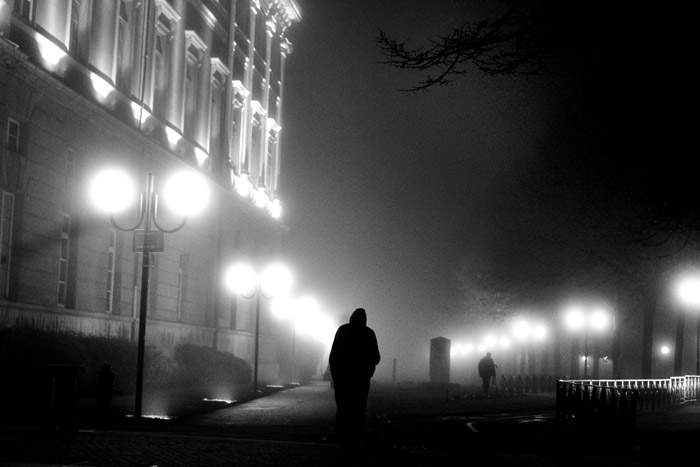 Dans le centre ville de Chambéry, dimanche 21 décembre 2008