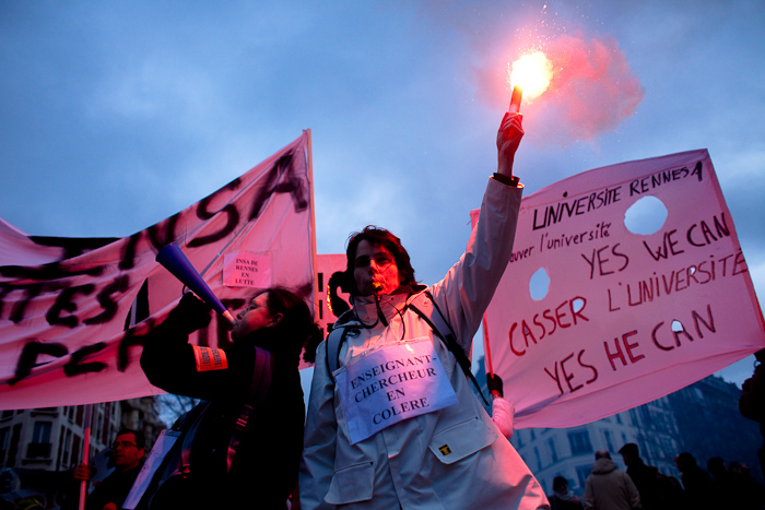 Manifestations des enseignants chercheurs et des étudiants