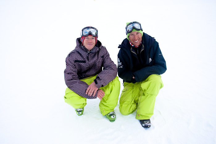 Xavier Favre et Mat Dalin, originaire des Plans d'Hotonnes dans l'Ain, il travaille tout les deux au snowpark de La Plagne. Je suis Xavier en photo depuis ses débuts.