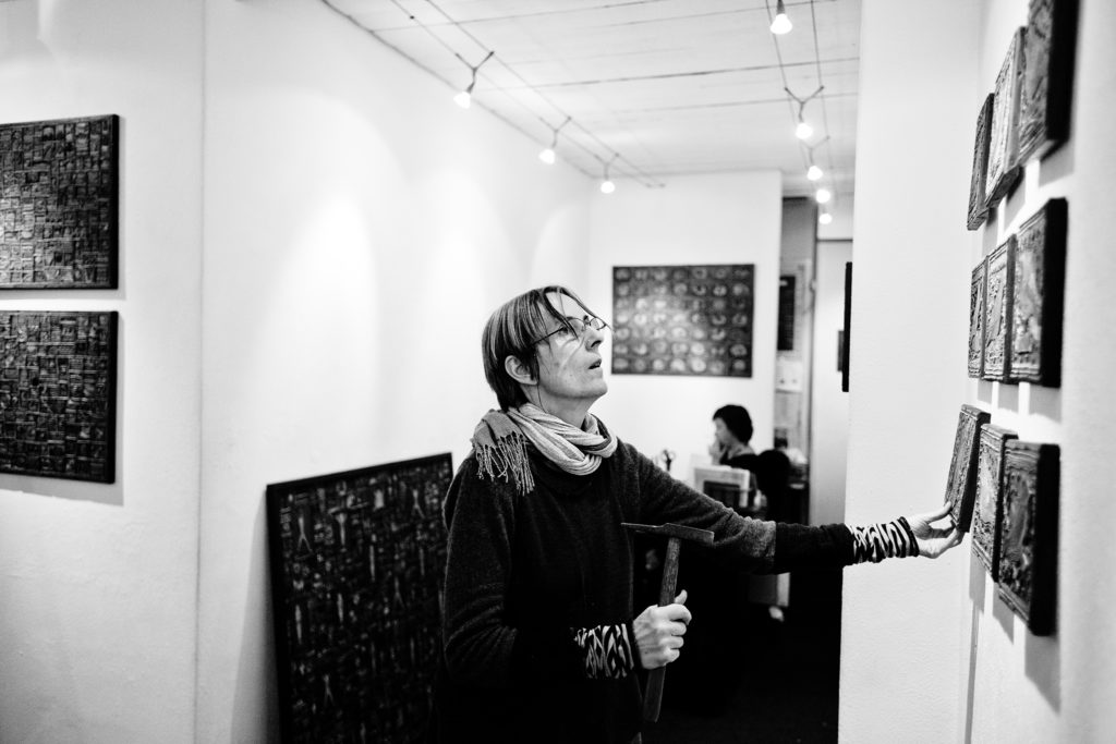Accrochage de l'exposition