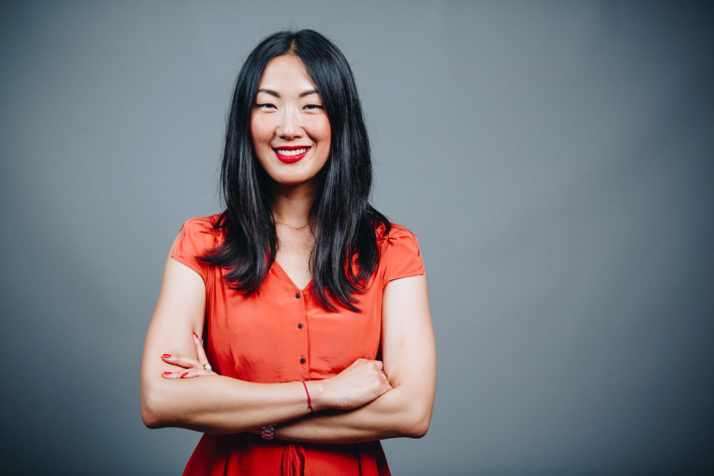 Portraits de collaborateurs de Clarins le 21 juin 2017 au siège du groupe français de cosmétique à Paris. Shanshan.