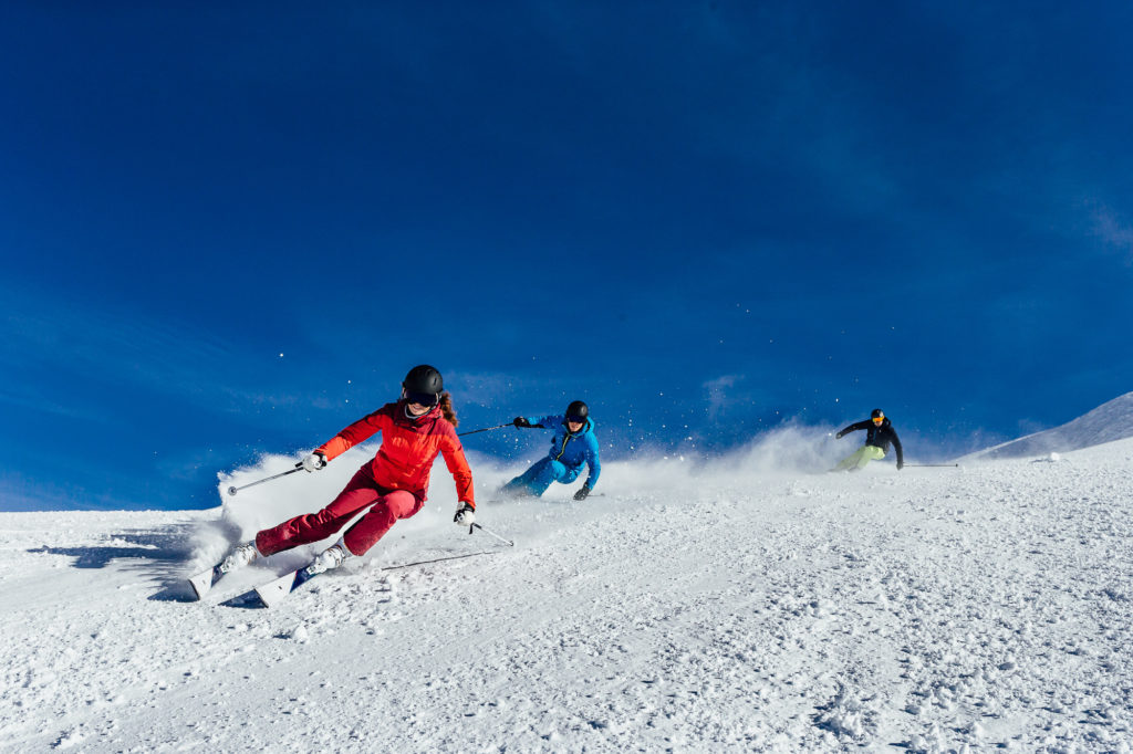 Shooting de skis Salomon à Val d'Isère le 12 décembre 2016.