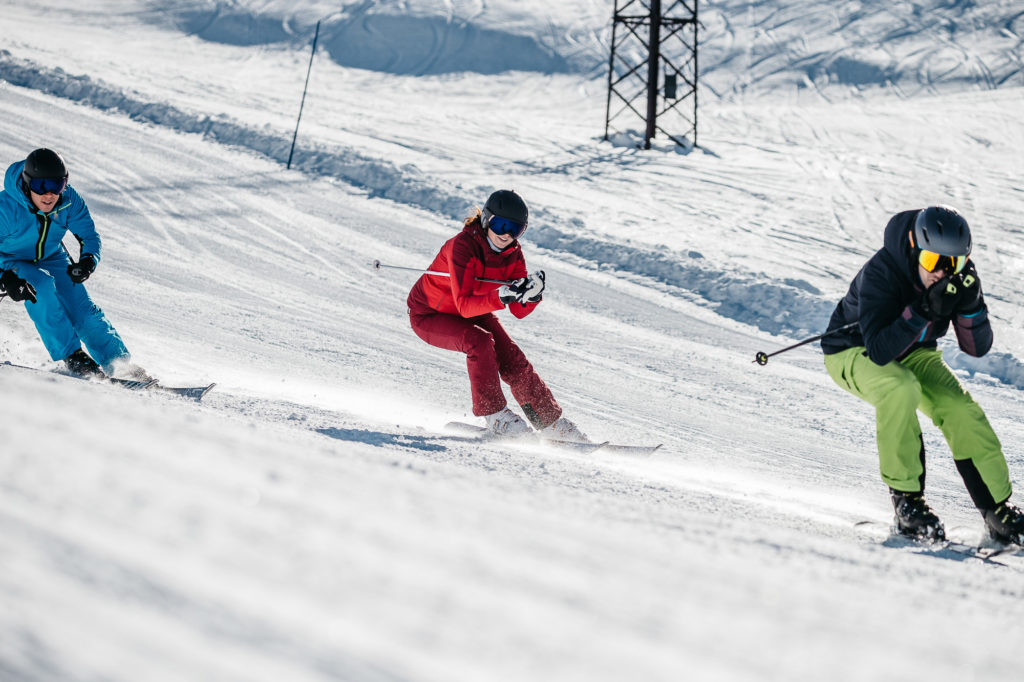 Shooting de skis Salomon à Val d'Isère le 12 décembre 2016.