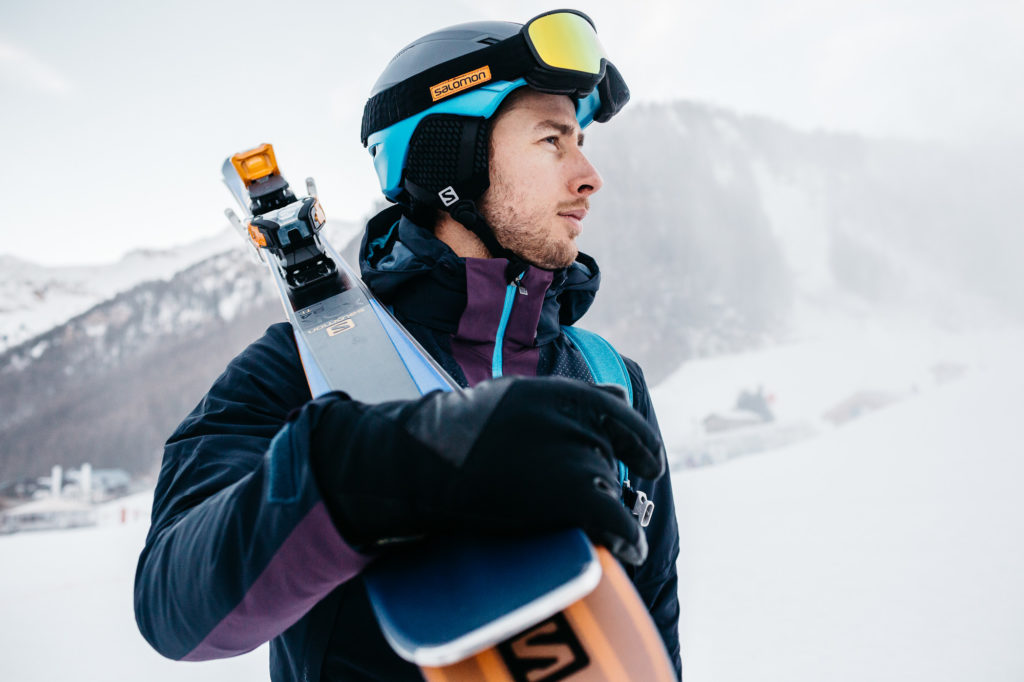 Shooting de skis Salomon à Val d'Isère le 13 décembre 2016.