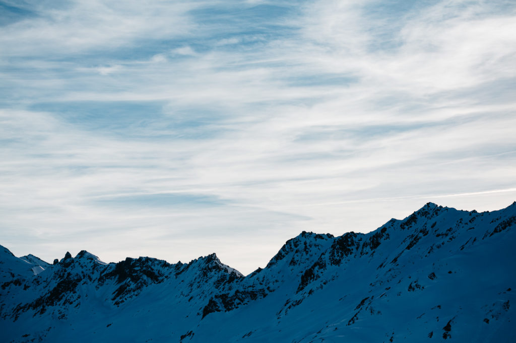 Shooting de skis Salomon à Val d'Isère le 13 décembre 2016.