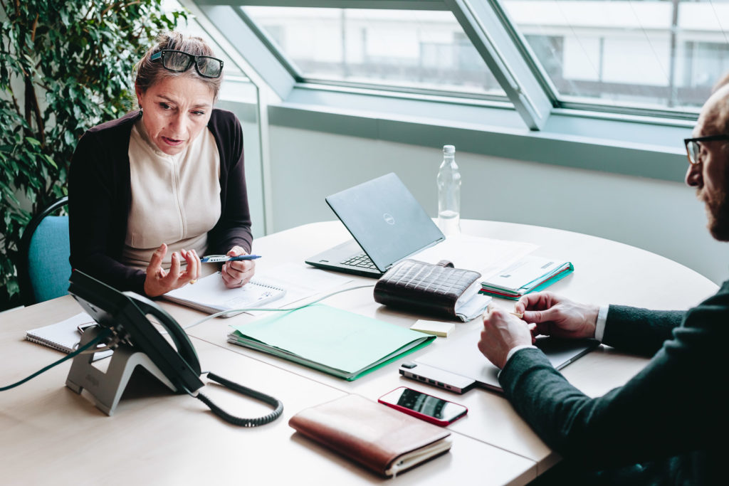 Reportage au siège social de l'entreprise coopérative Syndex à Paris dans le 18e arrondissement le 13 décembre 2018.