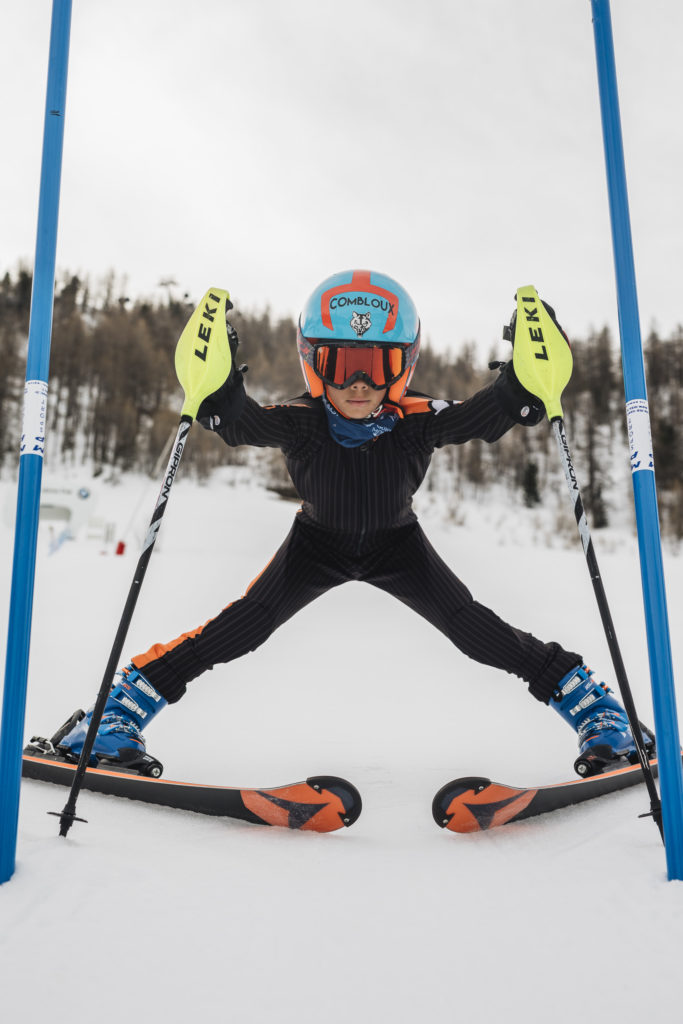 Shooting des produits chaussures de ski Lange à Val d'Isère et Combloux les 2 et 3 avril 2019 pour la réalisation d'une vidéo de publicité avec Clément Noël et un jeune skieur.