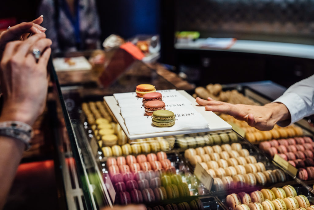 Get to know the Parisian neighborhood of Le Marais on a food walking tour with a guide who introduces you to local food vendors and artisans.
Macaroons from Pierre Hermé shop, Paris, on July 23th, 2019.