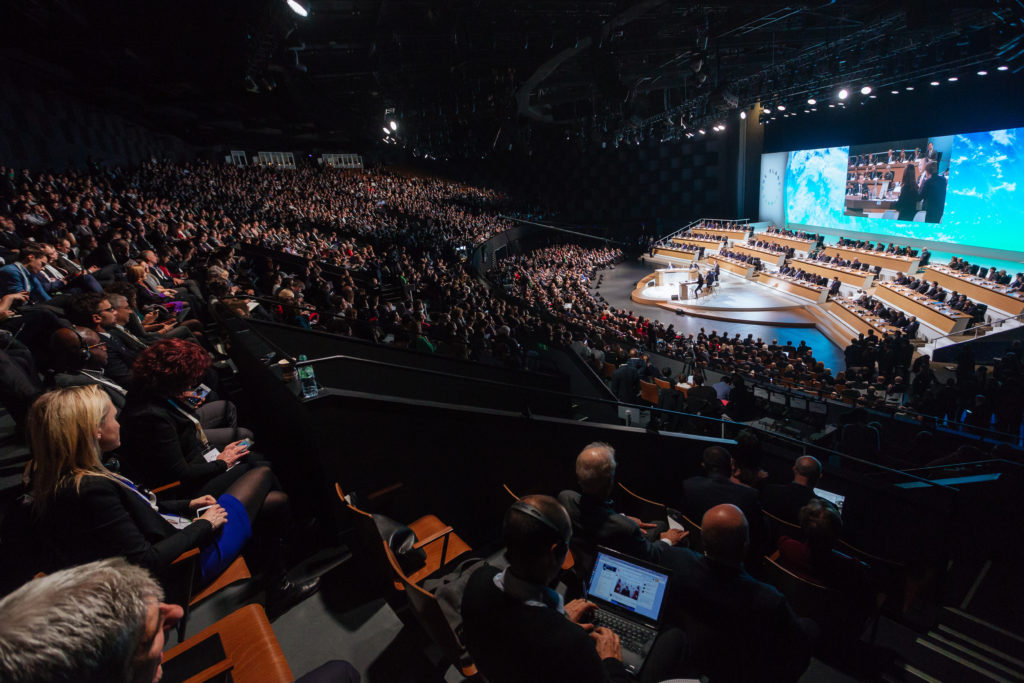 One Planet Summit 2017 at La Seine Musicale (Île Seguin, Boulogne-Billancourt, France) on December 12, 2017.