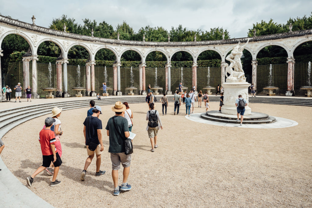 The gardens of Versailles span an impressive 1,976 acres. Rather than exploring the sprawling grounds on foot, pedal your way around with an informative guide on this full-day Versailles bike tour from Paris. 
Grove of the Colonnade, in Versailles gardens, on August 3rd, 2019.