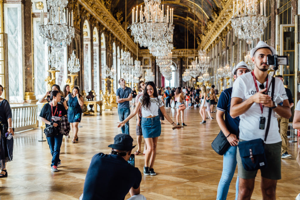 The gardens of Versailles span an impressive 1,976 acres. Rather than exploring the sprawling grounds on foot, pedal your way around with an informative guide on this full-day Versailles bike tour from Paris. 
The Hall of Mirrors, Versailles castle, on August 3rd, 2019.